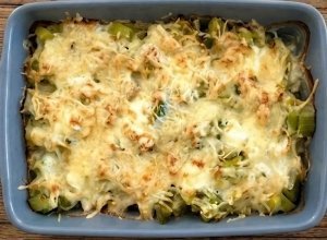 Gratin Léger de Poireaux Étuvés et Pommes de Terre