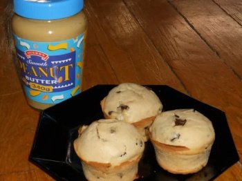 Muffins au beurre de cacahuètes et pépites de chocolat
