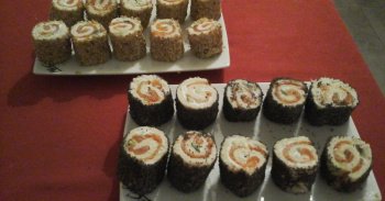 Makis de saumon fumé (pavot et sésame)