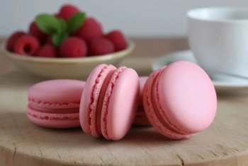 Macarons fraise tagada