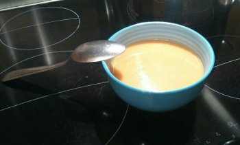 Velouté carottes, lentilles corail, gingembre