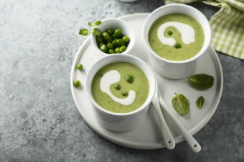 Velouté glacé de menthe et petits pois au Monsieur Cuisine