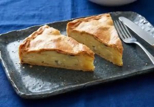 Tourte rustique aux pommes de terre et Bleu d'Auvergne