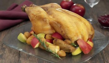 Chapon aux pommes et aux marrons