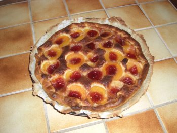 Tarte à l'abricot et gelée de groseilles