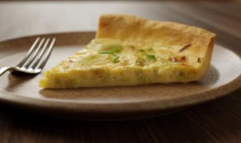 Quiche aux poireaux et au Morbier