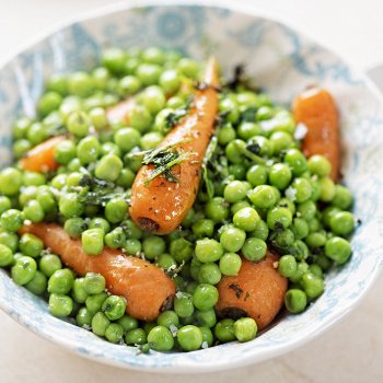 Petits pois carottes au Cookeo