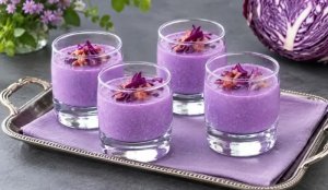 Crème de chou rouge en verrine