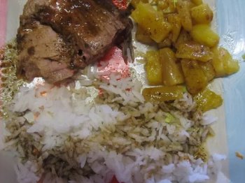 Gigot d'agneau exotique à l'ananas