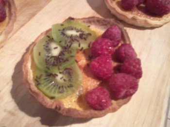 Tarte simple à la framboise