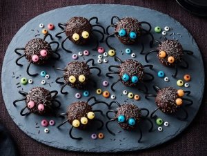 Chocolats araignées aux vermicelles