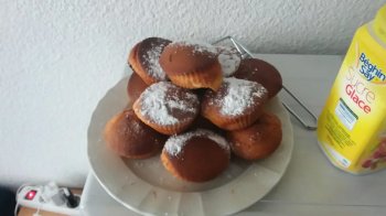Muffins smarties - chocolat blanc-coeur nutella