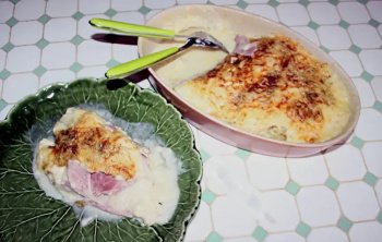 Gratin d'endives au jambon et au fromage