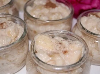 Riz au lait compote de pommes