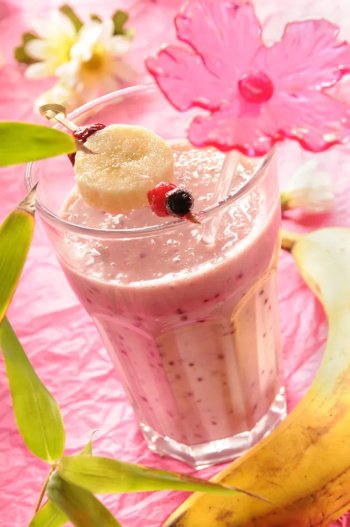 Smoothie Violet (Banane, Cassis et Soja)