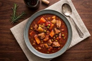 Bourguignon de dinde aux champignons