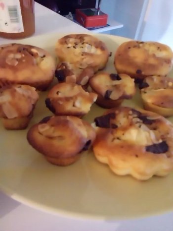 muffins aux pommes et pépites de chocolat