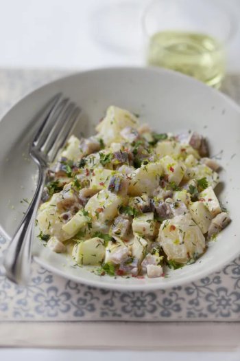 Salade de harengs aux deux pommes