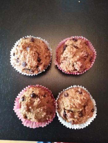 Muffins à l'okara de soja et pépites de chocolat