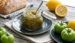 Confiture de tomates vertes au citron