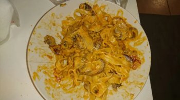 Tagliatelles au chorizo et aux champignons