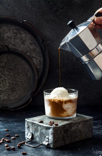 Affogato : café et glace vanille à l'italienne