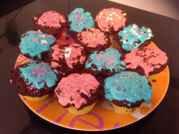 Muffin coeur fondant avec glaçage