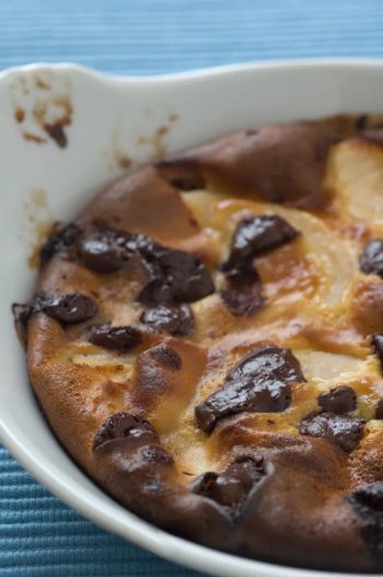 Mini clafoutis poires-chocolat ultra simples !