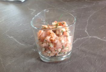 Tartare aux deux saumons acidulé
