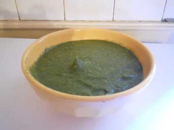 Velouté panais, épinards et navet boule dor