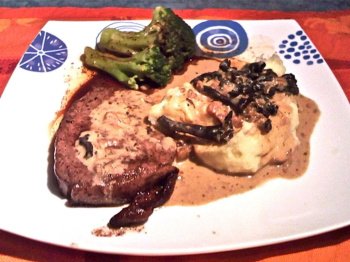 Tournedos à la crème fraiche et à la moutarde