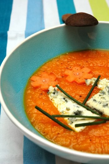 potage de carotte au roquefort