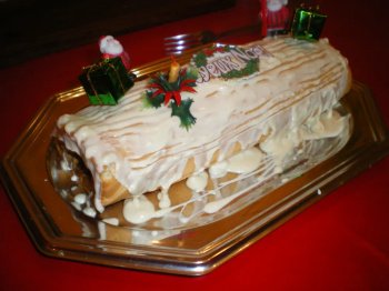 Bûche de Noël au café - chocolat noisette