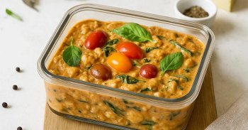 Orzo tomates épinards express micro-ondes