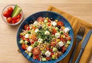 salade de riz composée