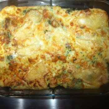 Lasagnes au poulet et aux épinards