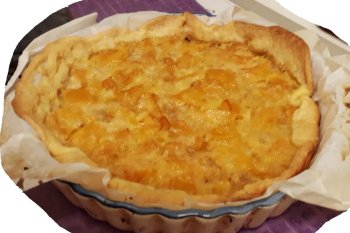 Tarte mangue chocolat blanc