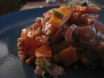 Tartare de thon Papaye Combava