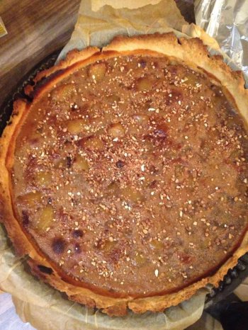 Tarte aux poires à la crème de marrons