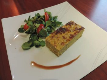 Flan patate douce, brocolis et fromage frais aux herbes