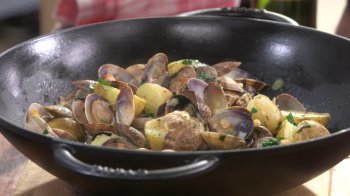 Pommes de terre de Noirmoutier «alle vongole»