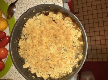 crumble aux bananes et au chocolat