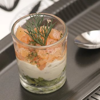Verrines faciles au saumon fumé