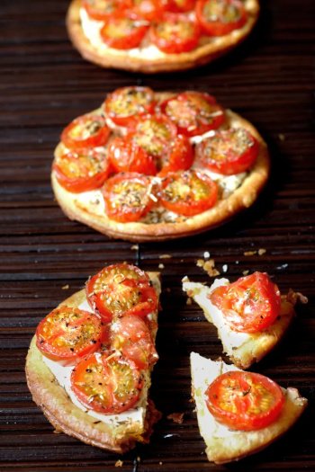 Tartelettes feuilletées au chèvre frais