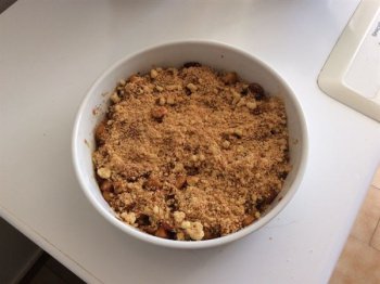Crumble express pomme caramel au beurre salé