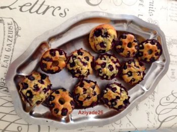 Muffins aux myrtilles et au basilic