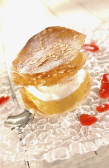 Merveilleux mille-feuilles à la mangue