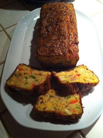 Pain de thon, poivrons, chèvre