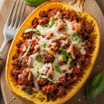 Courge spaghetti farcie