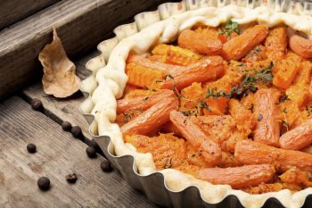 Tarte aux carottes vegan